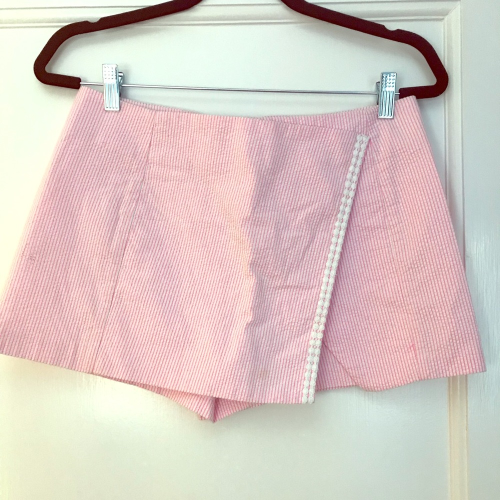 Lilly Pulitzer Skort Pink Seersucker Size 6